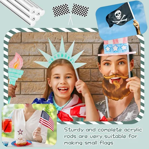 Vista 5 de Patelai 6 piezas de varillas cilíndricas de acrílico transparente de 12 pulgadas, varillas redondas de acrílico de 0.5 pulgadas de diámetro