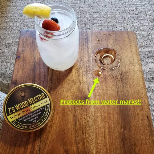 Vista 6 de Z's Wood Nectar - Esmalte y acondicionador para muebles de cera de abejas natural (6 onzas) - Aroma Sent Tung