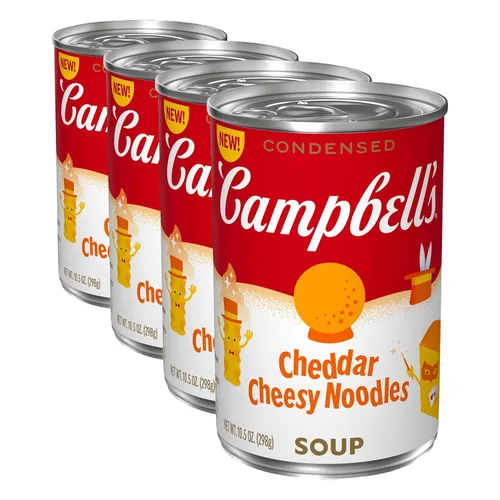 Vista 38 de Campbell's Sopa condensada para niños, sopa de fideos dobles, lata de 10.5 onzas (paquete de 4) (caja de 6)