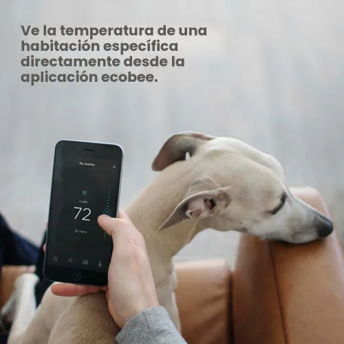 Vista 2 de ecobee Paquete de 2 sensores inteligentes, comodidad, seguridad, ahorro de energía, hogar inteligente, compatible con termostatos inteligentes