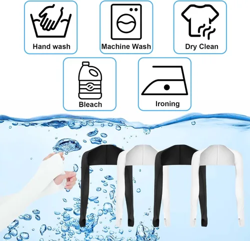 Vista 7 de PHOGARY Chal de enfriamiento mangas para brazos, protección solar UV, fundas de brazo cómodas y transpirables anti-UV para mujer