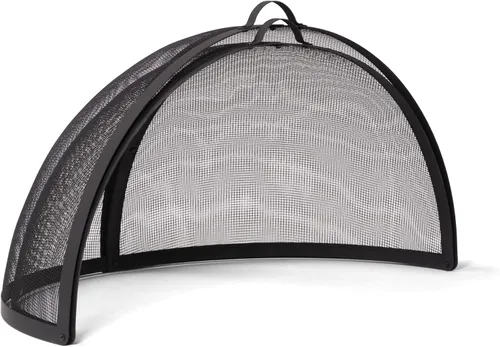 Vista 3 de SUNCREAT Accesorio para cubierta de chispas para fogatas al aire libre, protector de pantalla redondo de fácil apertura para patio, tapa de brasas