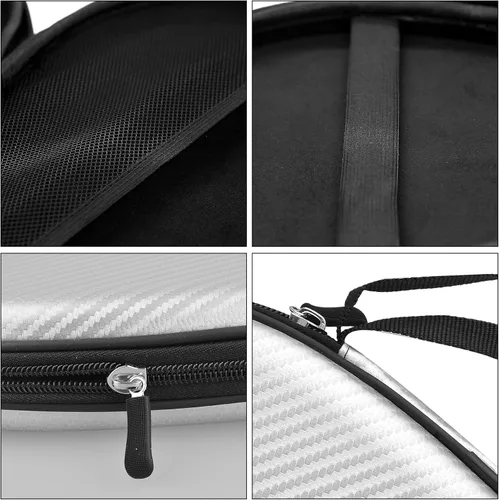 Vista 5 de Estuche de paletas de ping-pong, funda rígida de almacenamiento portátil de ping pong, puede sostener proteger 2 raquetas de tenis de mesa