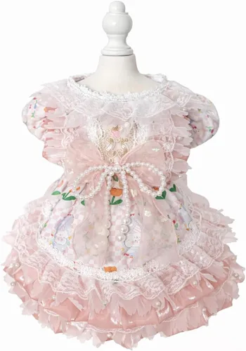 Vista 115 de Moda Vestido de Princesa de Encaje para Perro Cachorro Dulce para Perro EXTRAL Pequeño y Pequeño A-Negro XX-Pequeño