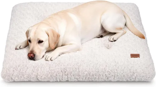 Vista 23 de ULIGOTA - Alfombrilla de cama para perro, suave y mullida, para jaula de perro, cama para perros pequeños, medianos y grandes, y gatos, lavable