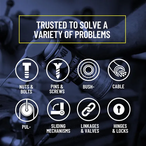 Vista 8 de WD-40 Specialist Lubricante de silicona con spray de pajilla inteligente de dos maneras, paquete doble, 11 OZ