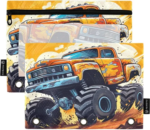 Vista 9 de Baseball White Pencil Pouch for 3 Ring Binder 2 Pack Binder Pencil Pouches Zippered Clear Pencil Case Cosmetic Bag for Office School College Supplies