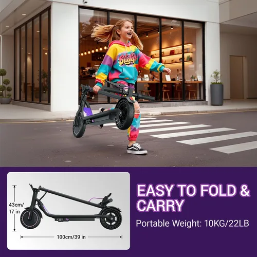 Vista 6 de Aovowheel Scooter eléctrico para adultos, plegable E Scooter Conmuting