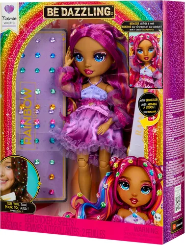 Vista 14 de Rainbow High Be Dazzling Fashion Dolls- Noemie Violette (Purple) with Bedazzler Tool and Sparkle Gems