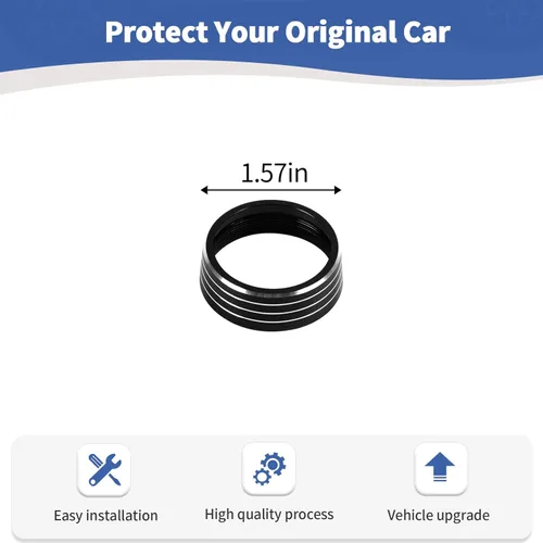 Vista 6 de RT-TCZ para interruptor de faro delantero RAM, anillo de ajuste para RAM 2018-presente negro accesorios interiores 1 unid