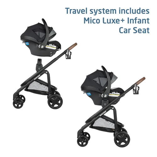 Vista 3 de Maxi-Cosi Tayla™ Max Sistema de Viaje, Cochecito de Bebé y Asiento de Coche Combo, Cochecito con Asiento de Coche Combo, Onyx Wonder
