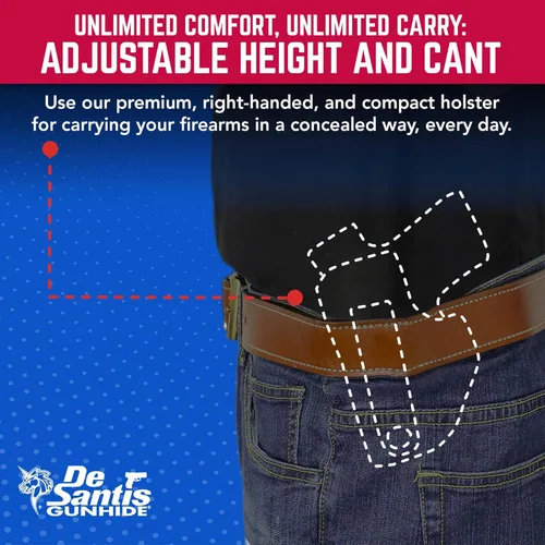 Vista 4 de DeSantis Funda para pistola Sof-Tuck con inclinación ajustable, funda IWB, se adapta a Glock 19, 23, 36 - Springfield XD9/40, XDM 3.8, funda unisex