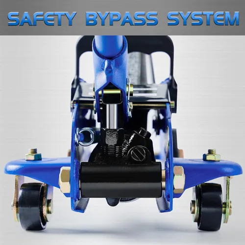 Vista 4 de Tonda gato de piso hidráulico, gato portátil para auto, capacidad de 2 toneladas (3,800 lb), azul