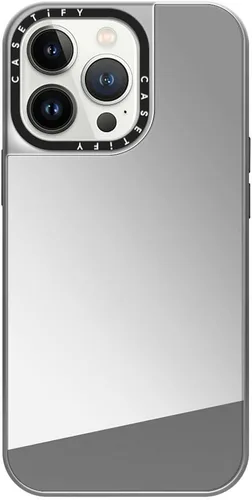 Vista 32 de CASETiFY Funda de espejo para iPhone Air [Reflejante/Compatible con Magsafe / Protección contra caídas de 4.9 pies de grado militar 1X] - Negro