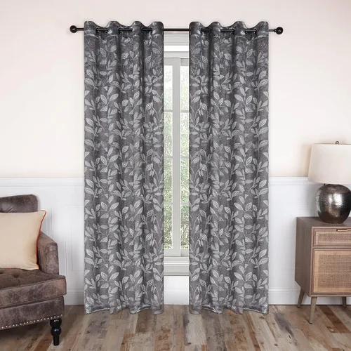 Vista 6 de Superior Cortinas opacas, oscurecimiento de la habitación para dormitorio, bloqueo solar, térmicas, cortinas bohemias modernas, colección de hojas