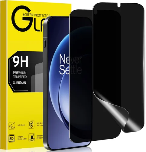 Paquete de 2 protectores de pantalla de privacidad para OnePlus 15 [como el desbloqueo original de huellas dactilares], película de TPU privada