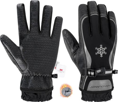 Vista 13 de HANDLANDY Winter Work Gloves, 3M Thinsulate Waterproof Insulated Glove for Men Women