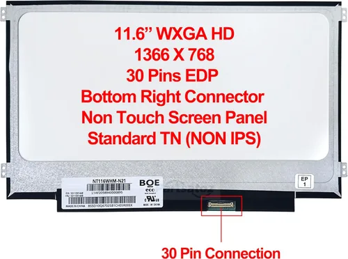 Vista 2 de AUO Nuevo 11.6 "B116XTN02.3 LED LCD pantalla 1366x768 WXGA HD mate