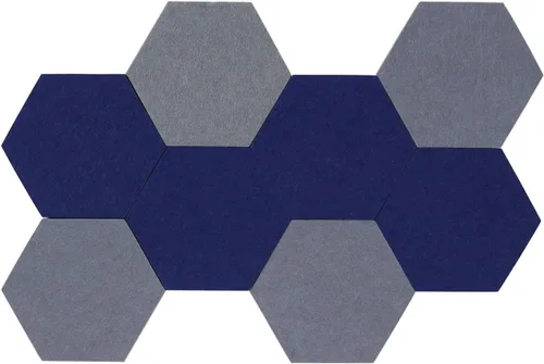 Vista 9 de LAJAR 8 Piezas de Azulejos Hexagonales de Fieltro para Tablero de Anuncios, Azulejos de Fieltro Autoadhesivos para Pared para Fotos, Imágenes, Negro