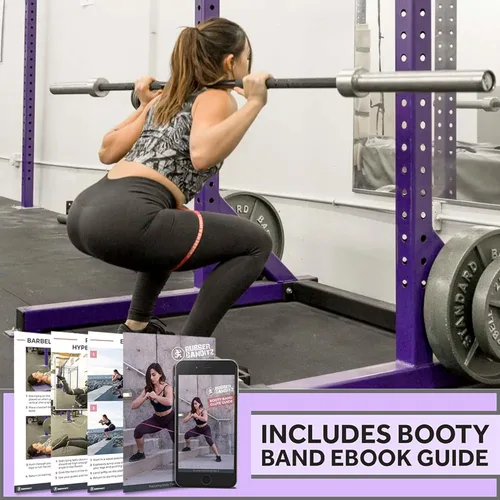 Vista 3 de Rubberbanditz Bandas extra gruesas para glúteos y piernas, mini bucle para caderas, muslos, glúteos, abdominales, bandas de resistencia de cadera