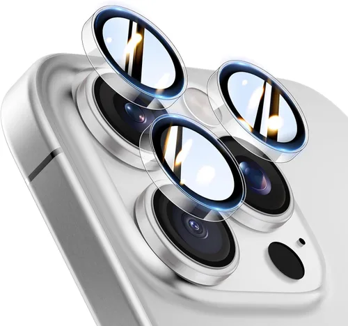 Vista 28 de TOCOL Protector de lente de cámara para iPhone 14 Pro Max / iPhone 14 Pro, protector de lente de cámara de vidrio templado HD individual resistente