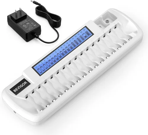 Vista 8 de BEVIGOR Baterías recargables AA de 1500 ciclos, 2800 mAh de alta capacidad 1.2V NiMH de baja autodescarga AA, 12