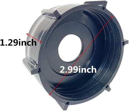 Vista 2 de Piezas de repuesto Conjunto de tarro de vidrio de 6 tazas con cuchilla, junta, tapa inferior, tapa. Compatible con licuadoras Oster