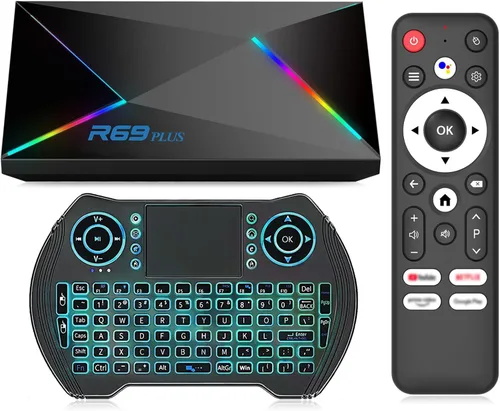 Android 14 TV Box 2025 Android Box 4GB RAM 64GB ROM for Smart TV 1000M Ethernet R69 Plus 8K TV Box 4K HDR10+ H728 Octa-core WIFI6 2.4G 5.8G Dual