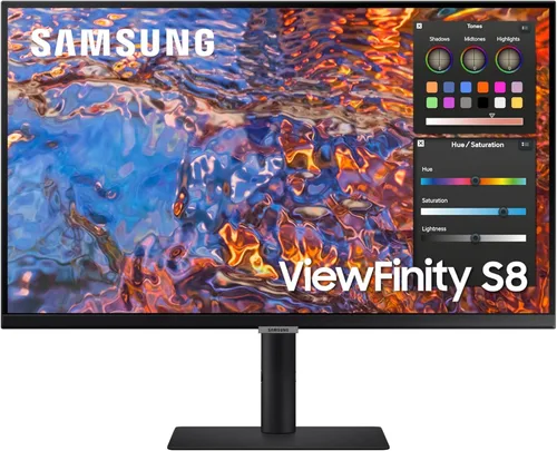 Samsung Monitor de computadora ViewFinity S80PB Series UHD de 27 pulgadas, DCI-P3 98%, VESA DisplayHDR 400, panel IPS, pantalla mate, USB-C,