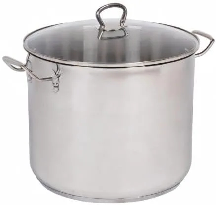 Vista 10 de Camerons Olla de 24 cuartos de galón con tapa, olla de acero inoxidable de tres capas de grado profesional 1810 Olla de grado comercial