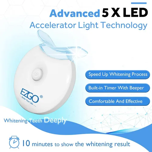 Vista 2 de EZGO Teeth Whitening LED Accelerator Lights, 5 X LED Light Whiten Teeth Faster, Works with Tooth Whitening Gel, Whitening Trays or White Strips