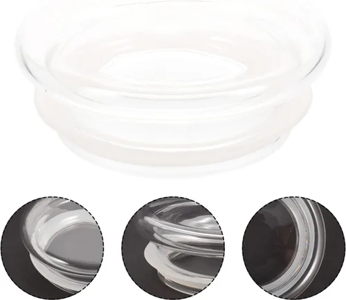 Vista 2 de UPKOCH 2 tapas de vidrio para tetera, repuesto prémium para hervidor de té, bordes redondeados lisos, fáciles de limpiar para mantener teteras