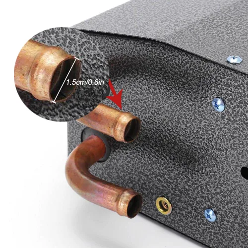 Vista 4 de 12V Compact Design Hydronic Heater Assembly Mountable Switch 4 Front Vents 3-Speed Fan 80 CFM Airflow 8500 BTU of Heat for Car Truck Boat RV UTV