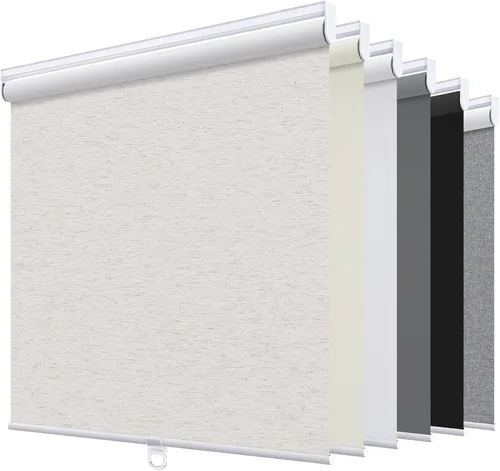 Vista 15 de Sunoff Persianas Enrollables Opacas sin Cordón para Ventanas de Bajar Persianas de Puerta Oscurecedoras de Habitación con Aislamiento Térmico