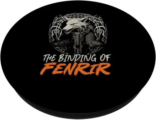 Vista 2 de Fenrir Wolf Viking Scandinavian Pride Norsemen Odins Wolf PopSockets Adhesive PopGrip