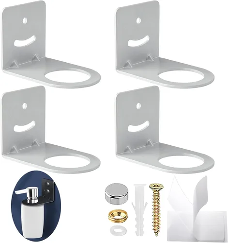 Vista 8 de Soporte adhesivo para botella de ducha, dispensador de botellas de jabón sin perforación, soporte de pared, dispensador de jabón