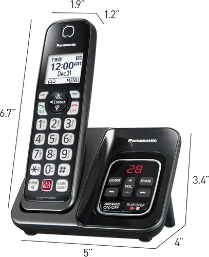 Vista 9 de Panasonic KX-TGD830M - Teléfono inalámbrico con contestador automático, bloqueo de llamadas avanzado, identificación de llamadas bilingüe y pantalla