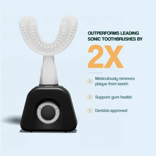 Vista 6 de Y-Brush NylonBlack Premium 2024 - Cepillo de dientes eléctrico - Cepillo en forma de Y - Premios a la innovación en CES 2023-3 meses de duración