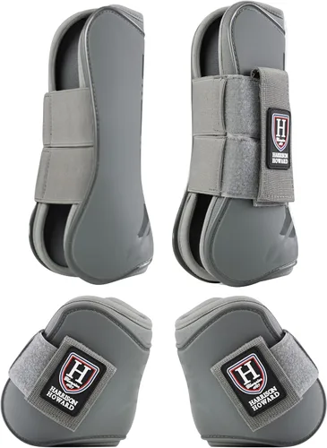 Vista 16 de Harrison Howard Botas de Tendón para Caballo Frente Abierto/Bota de Menudillo para Caballo Botas Protectoras para Salto, Equitación en Senderos