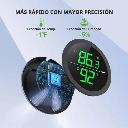 Vista 3 de PAIZOO Termómetro digital LED para reptiles y medidor de humedad Higrómetro para accesorios de tanque de serpientes - Fuente de alimentación USB