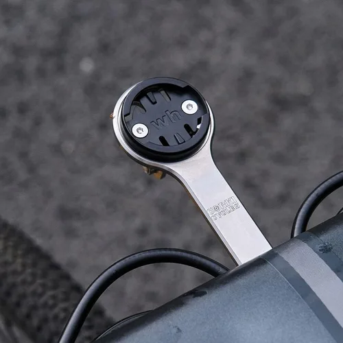 Vista 5 de corki Cycles - Soporte de computadora de titanio para bicicleta, soporte frontal para computadora de ciclismo de carretera, manillar integrado