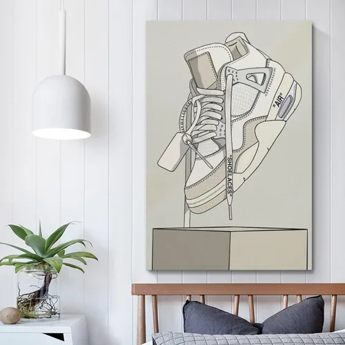 Vista 5 de Sneaker Art Posters - Lienzo decorativo para pared, 12 x 18 pulgadas, decoración moderna para dormitorio familiar