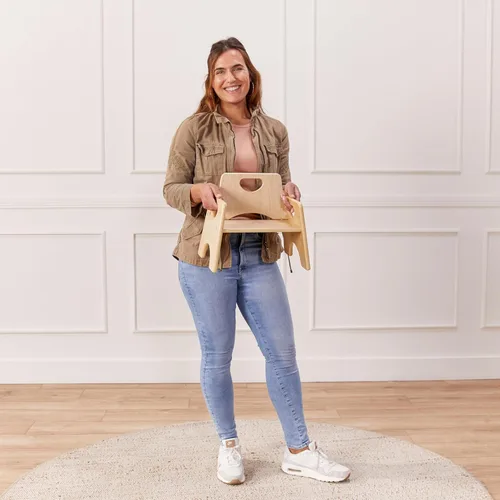 Vista 82 de ECR4Kids Silla apilable de madera para niños pequeños, 6 pulgadas, muebles para niños, lavado blanco, paquete de 2