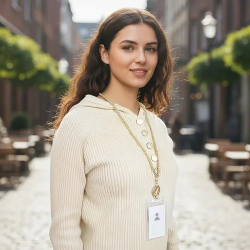 Vista 4 de Soporte de cordón de identificación para mujer, cordones para insignias de identificación, cadena dorada y plateada para llaves, collar, soporte