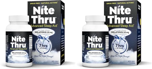 Vista 7 de Advanced Sleep Aid - Suplemento dietético de melatonina, cápsulas de 10 mg, 60