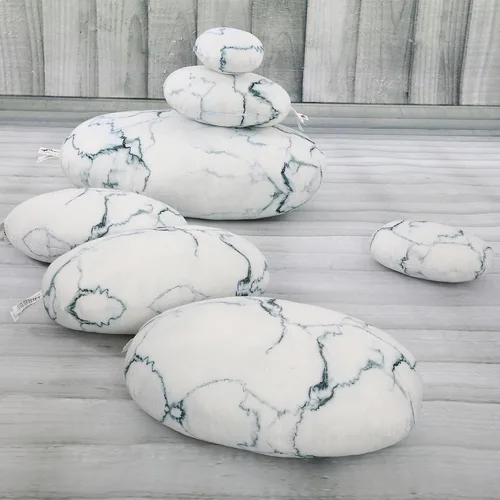 Vista 8 de VERCART Juego de 7 piezas de diseños mixtos 3D Artificial Living Stone Rock Throw Almohadas Relleno de felpa Almohada creativa para el hogar
