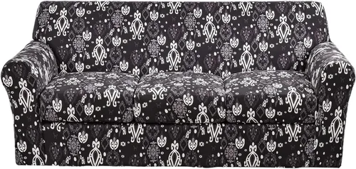Vista 76 de Fundas elásticas para sofá de 1/2/3 cojines, funda estampada con fundas de cojín de asiento separadas, fundas de sofá lavables, protector de muebles