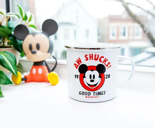 Vista 7 de Silver Buffalo Disney Mickey Mouse Aw Shucks Whoopee - Taza esmaltada, 21 onzas