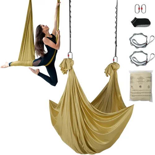 Vista 16 de VEVOR Aerial Silk & Yoga Swing, Aerial Yoga Hammock Kit with 100gsm Nylon Fabric, Full Rigging Hardware & Easy Set-up Guide, Antigravity Flying for