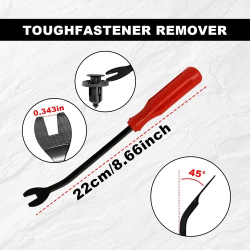 Vista 3 de Juego de 240 sujetadores de remaches de plástico para automóvil, clips de retención de automóvil, kit de sujetadores de plástico con herramienta